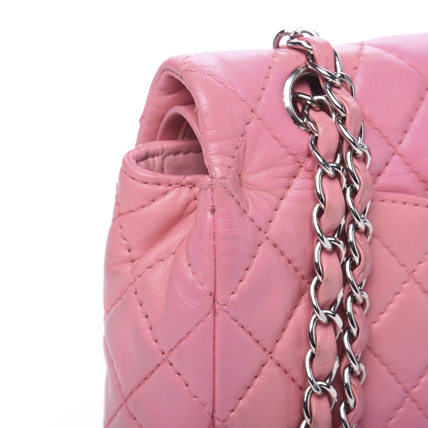 Chanel Lambskin Quilted Medium Double Flap Light Pink 14 of 16