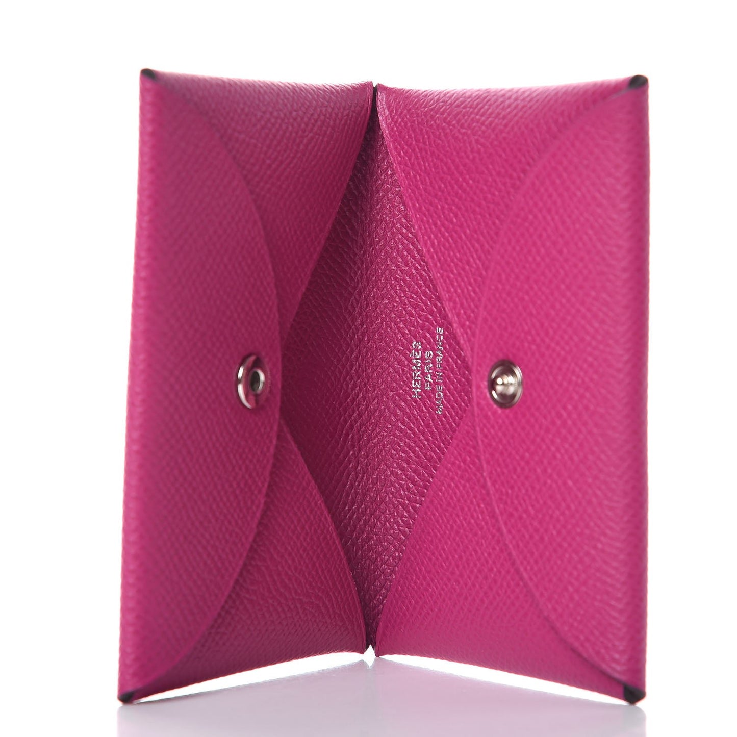 Epsom Calvi Card Case Rose Pourpre
