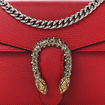 Gucci Dollar Calfskin Swarovski Crystal Small Dionysus Shoulder Bag Hibiscus Red 10 of 12