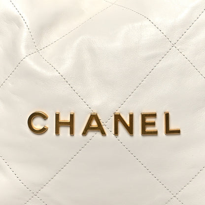 Chanel Shiny Calfskin Quilted Small Chanel 22 White 9 of 11