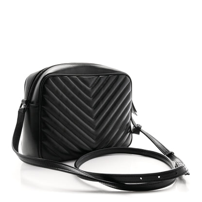 Saint Laurent Calfskin Matelasse Monogram Monochrome Lou Camera Bag Black 3 of 10