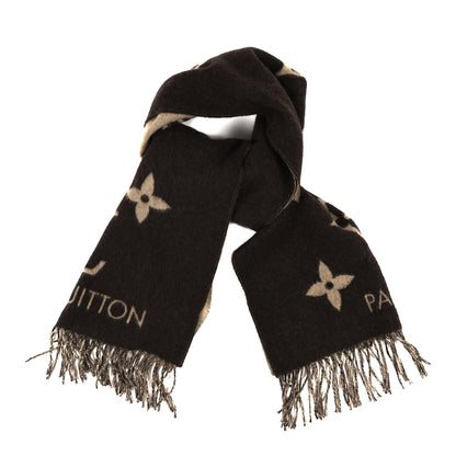 Louis Vuitton Cashmere Monogram Reykjavik Scarf Brown 1 of 3