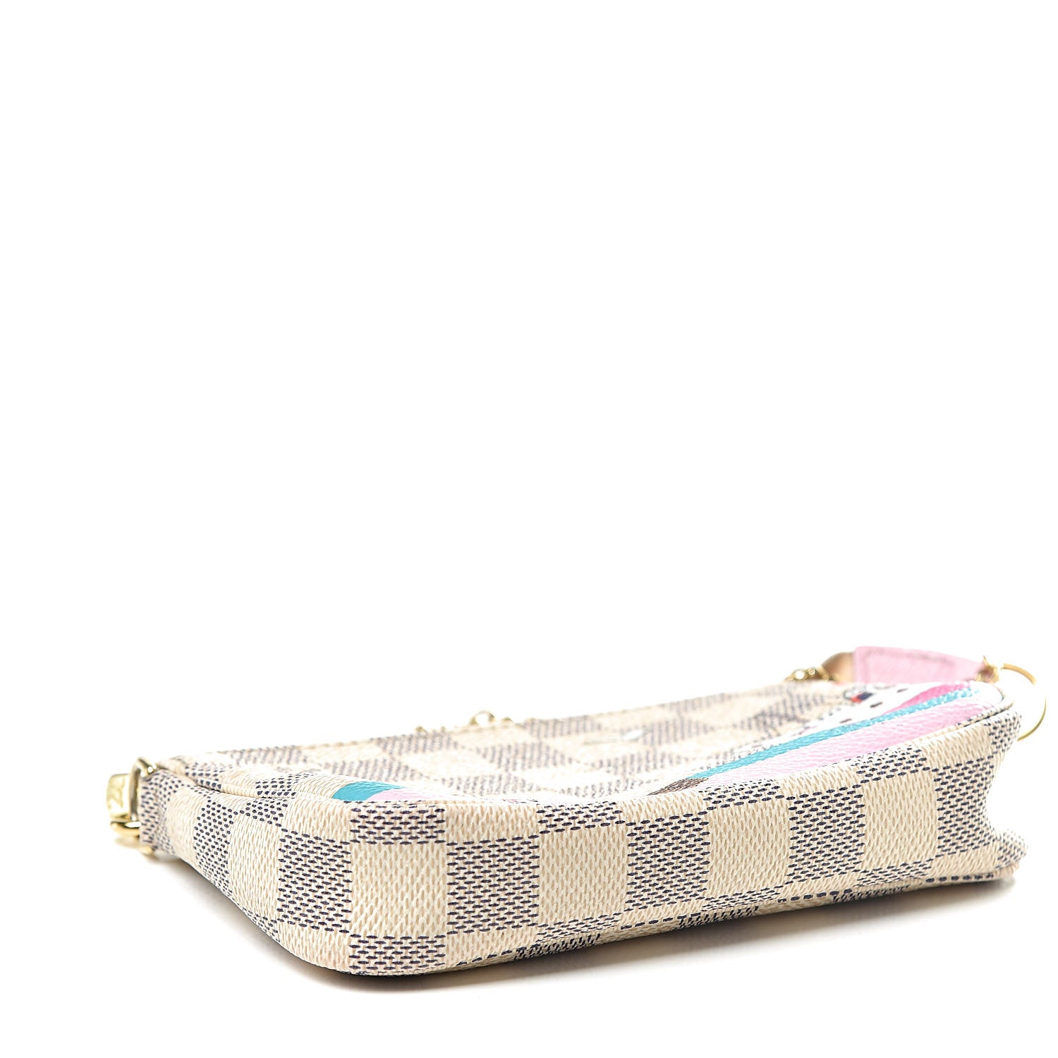 Louis Vuitton Damier Azur 2016 Christmas Animation Mini Pochette Accessories 4 of 11