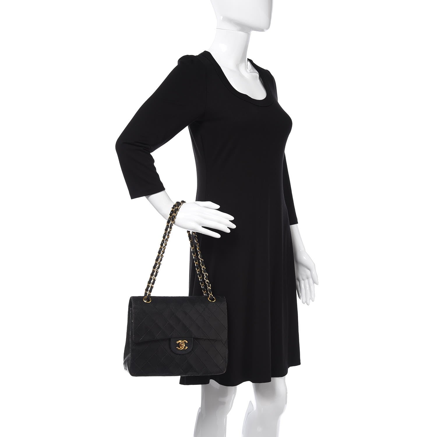 Chanel Lambskin Quilted Medium Double Flap Black 2 of 19