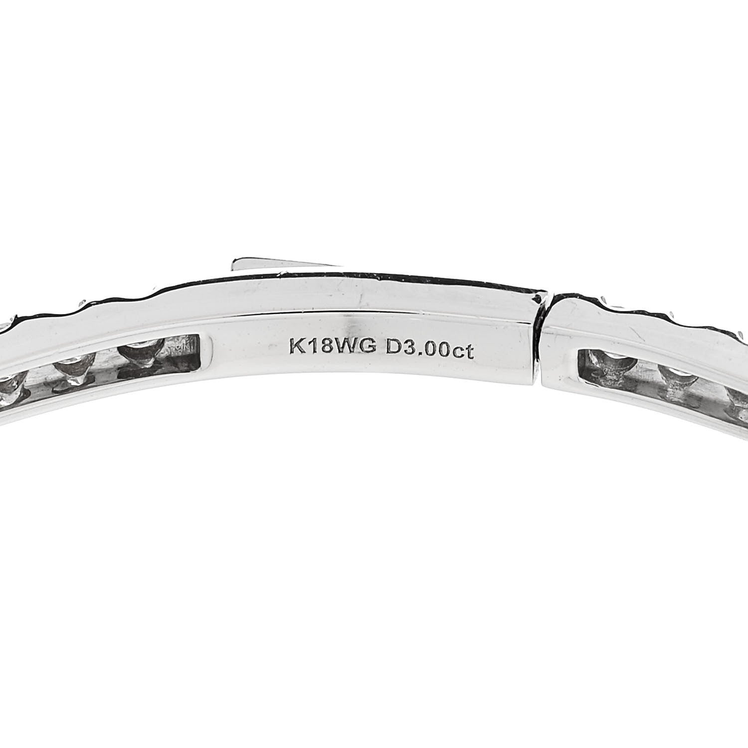 Parker & West by FASHIONPHILE 18K White Gold Diamond 3.00ct Bangle Bracelet 7 of 7