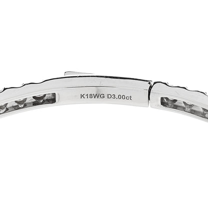 Parker & West by FASHIONPHILE 18K White Gold Diamond 3.00ct Bangle Bracelet 7 of 7