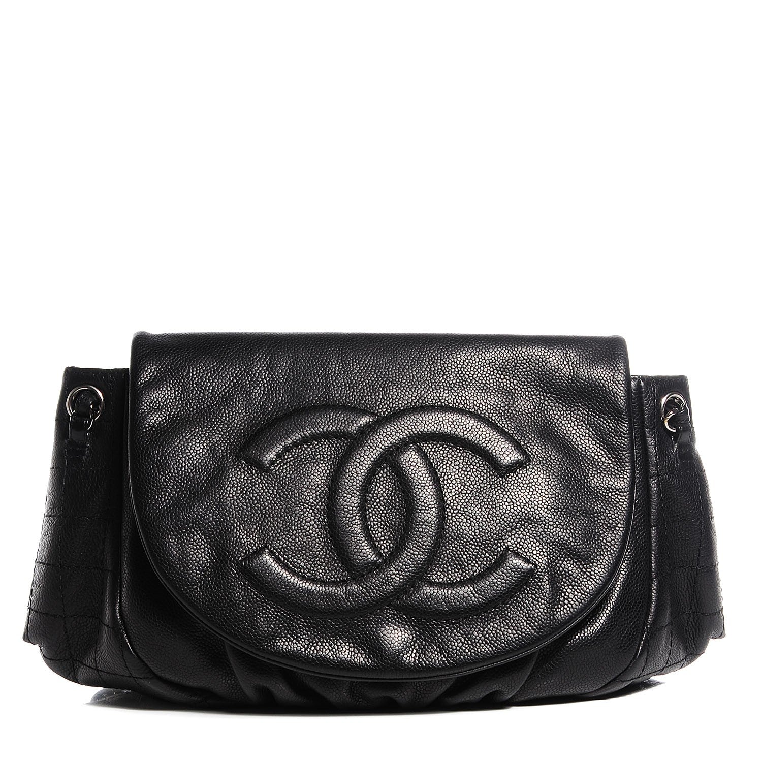 Chanel Caviar Half Moon Large Flap Black 1 of 7