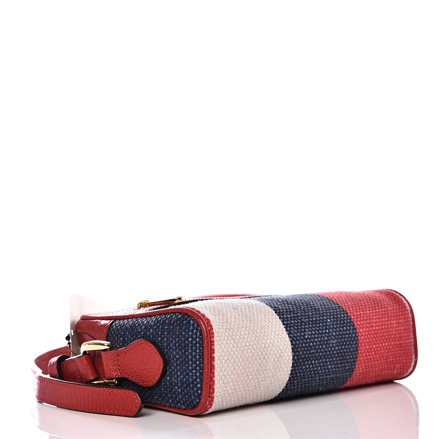 Canvas Sylvie Stripe Mini Ophidia Camera Bag Mystic White Hibiscus Red Maritime