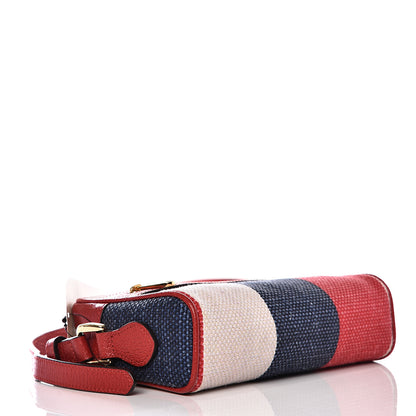Gucci Canvas Sylvie Stripe Mini Ophidia Camera Bag Mystic White Hibiscus Red Maritime 3 of 9