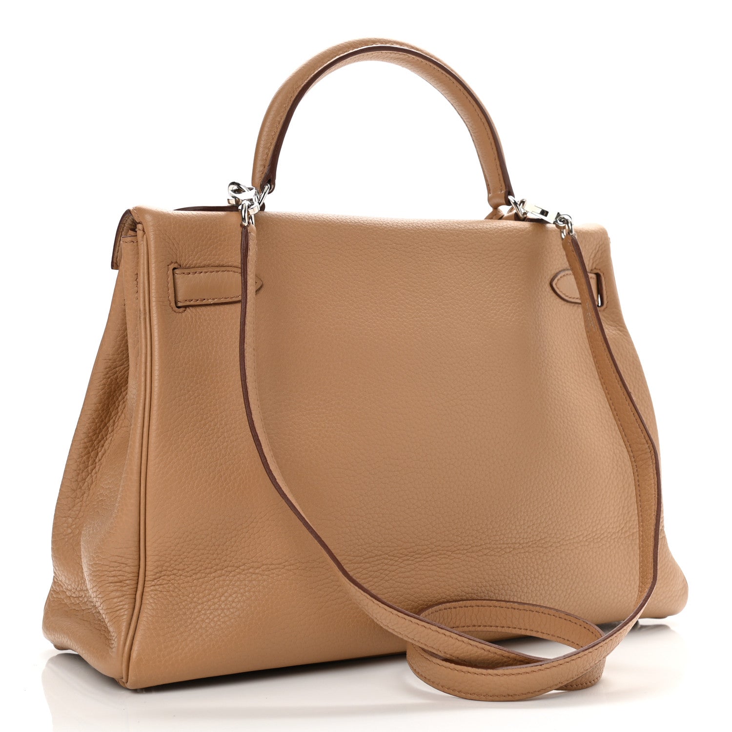 Hermes Taurillon Clemence Kelly Retourne 32 Camel Tabac 3 of 13
