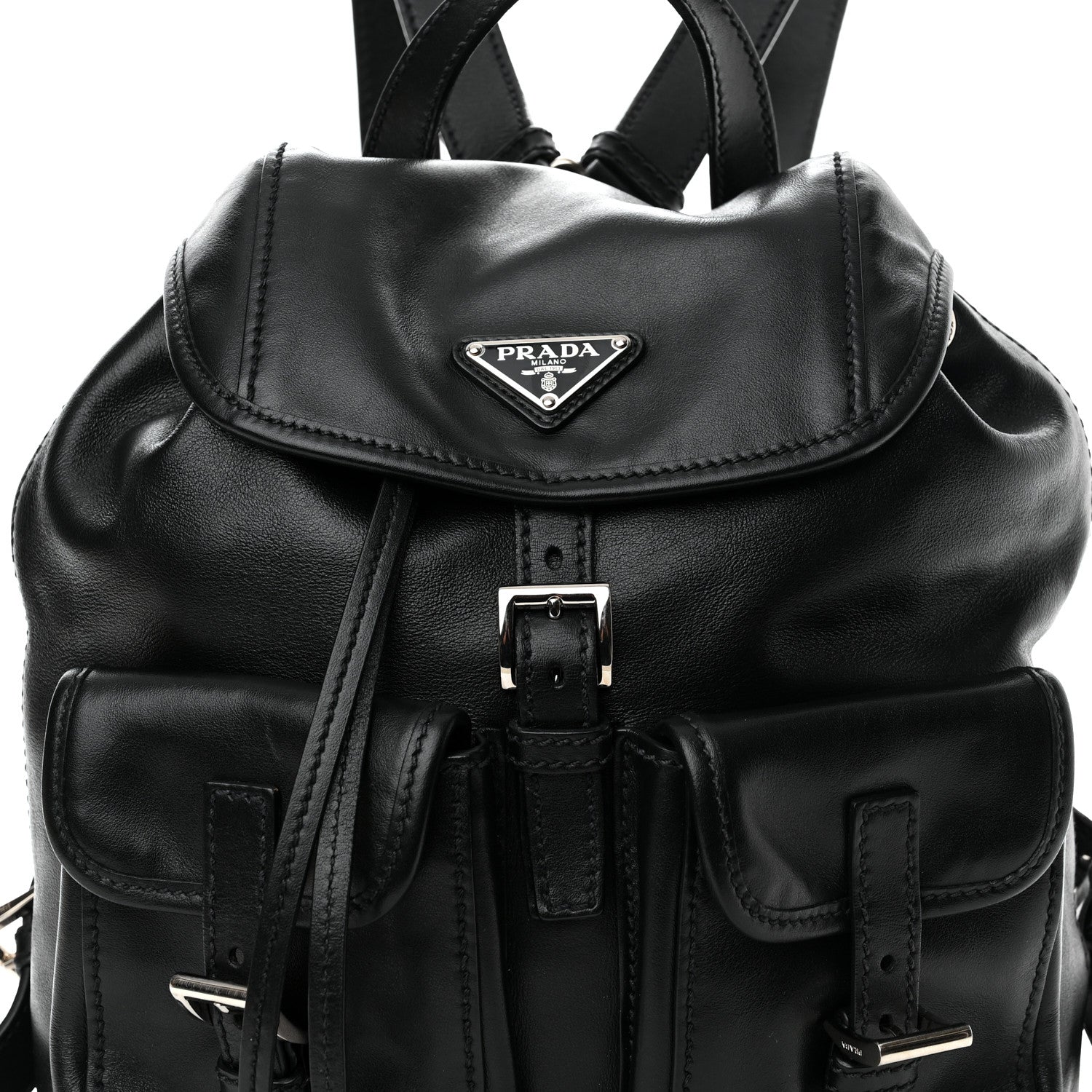 Prada Calfskin Backpack Black 8 of 18