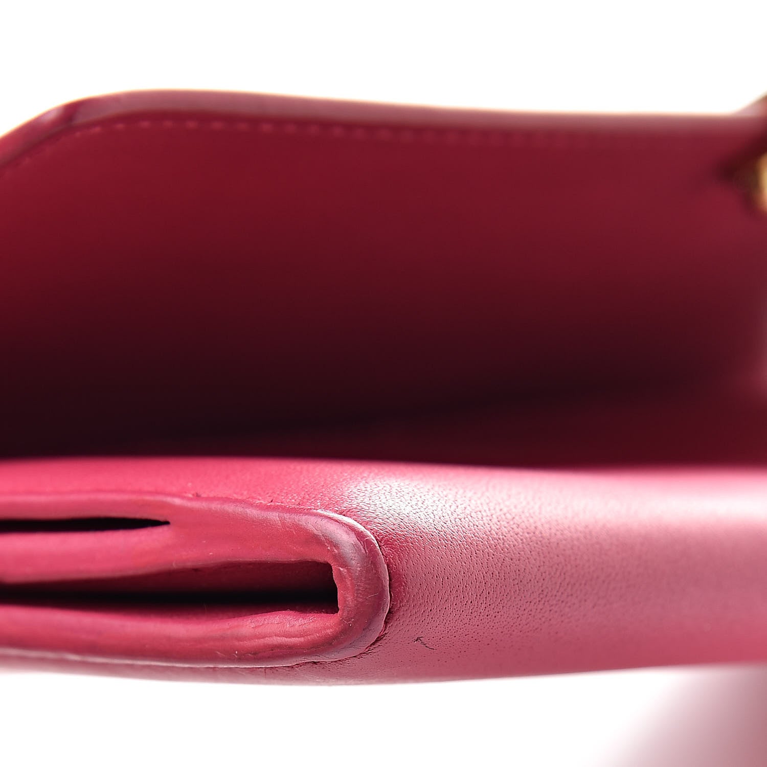 Saint Laurent Calfskin Classic Y Ligne Clutch Fuchsia 9 of 10
