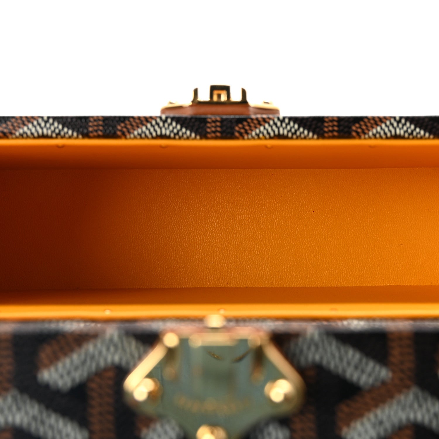 Goyard Goyardine Cassette Trunk Bag Black Gold 5 of 10
