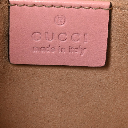 Gucci Calfskin Matelasse Mini GG Marmont Chain Shoulder Bag Wild Rose 6 of 16