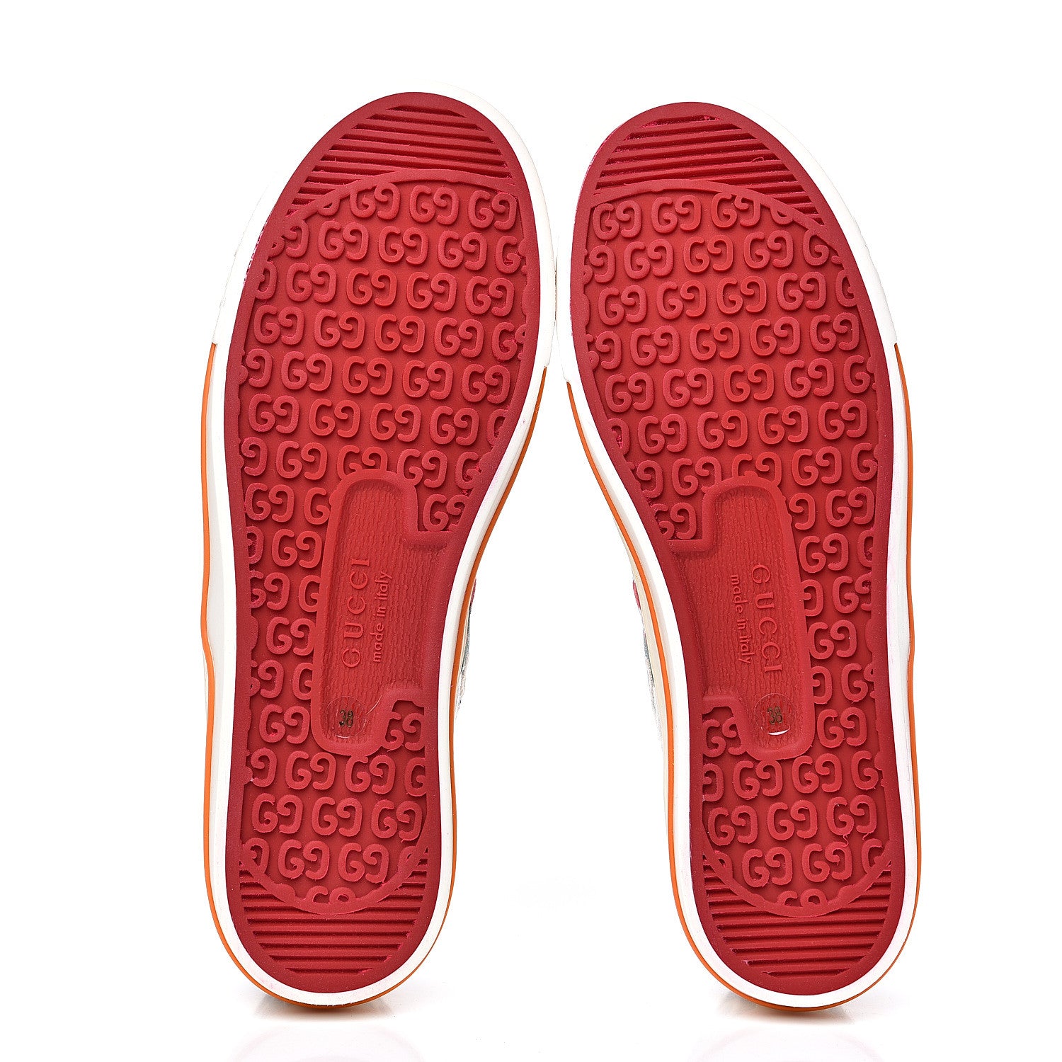 Gucci Cotton GG Monogram Web Womens 1977 Tennis Sneakers 38 Philod Ivory Mystic White 5 of 8