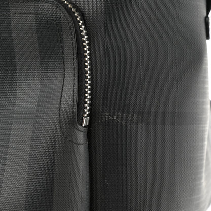 Burberry PVC Check Abbeydale Simple Backpack Black Grey 10 of 12