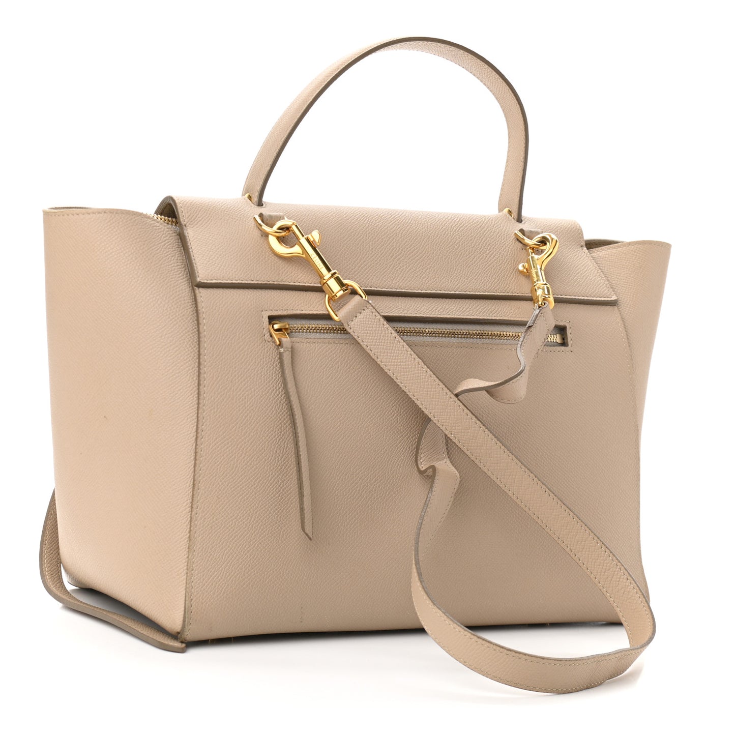 Grained Calfskin Mini Belt Bag Light Taupe