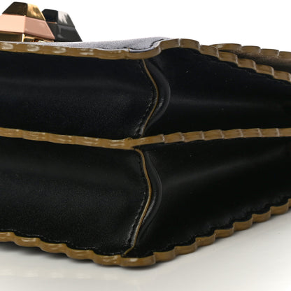 Fendi Vitello Liberty Scalloped Studded Small Kan I Shoulder Bag Black 9 of 12