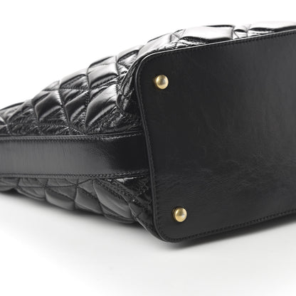 Chanel Glazed Calfskin Quilted State Of The Art Hobo Black 6 of 10