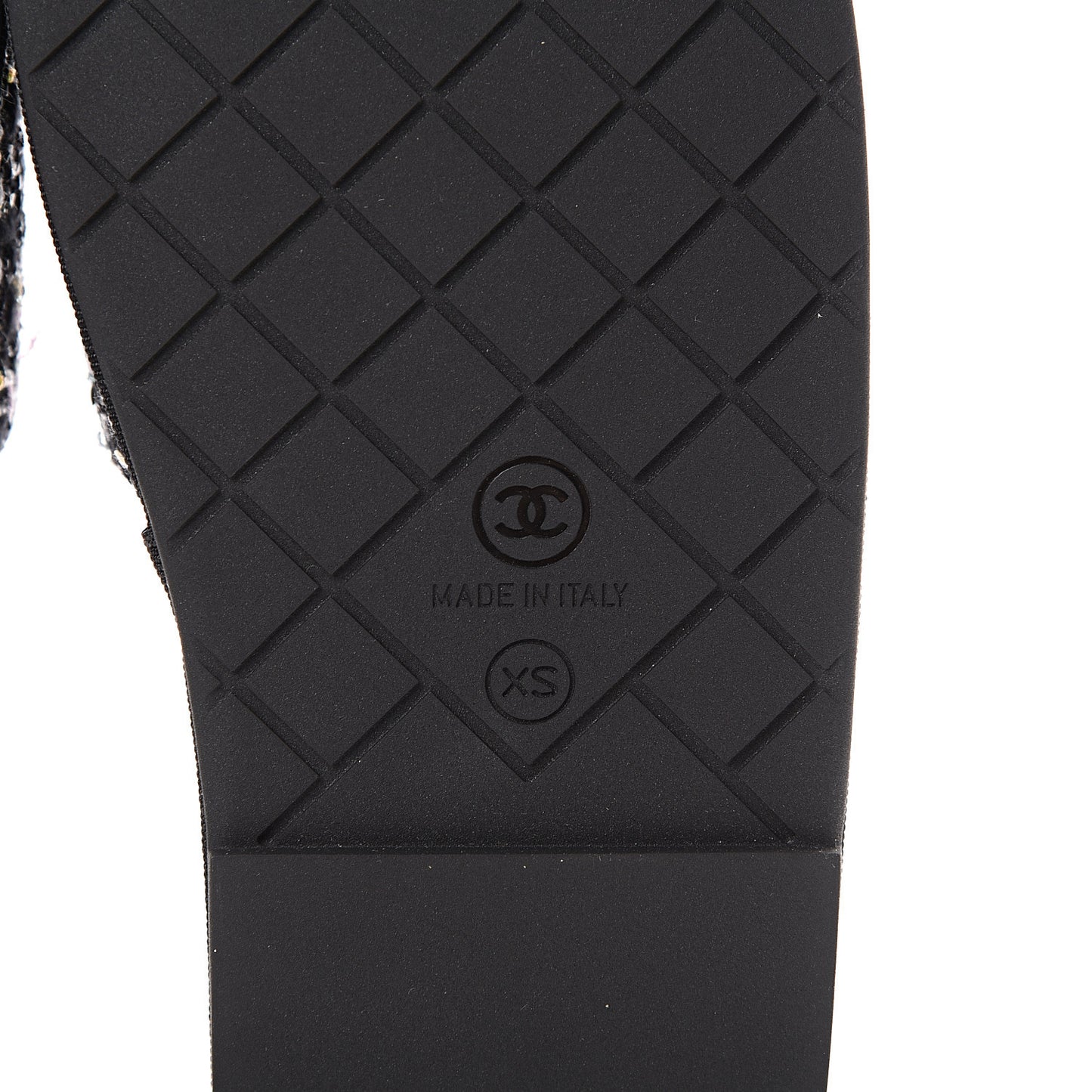 Tweed CC Flat Mules XS Black