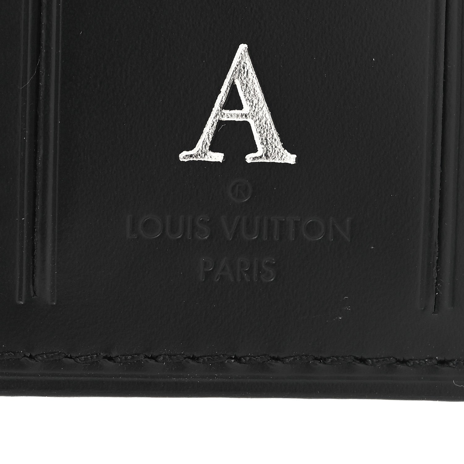 Louis Vuitton Calfskin Luggage Tag Black 3 of 3