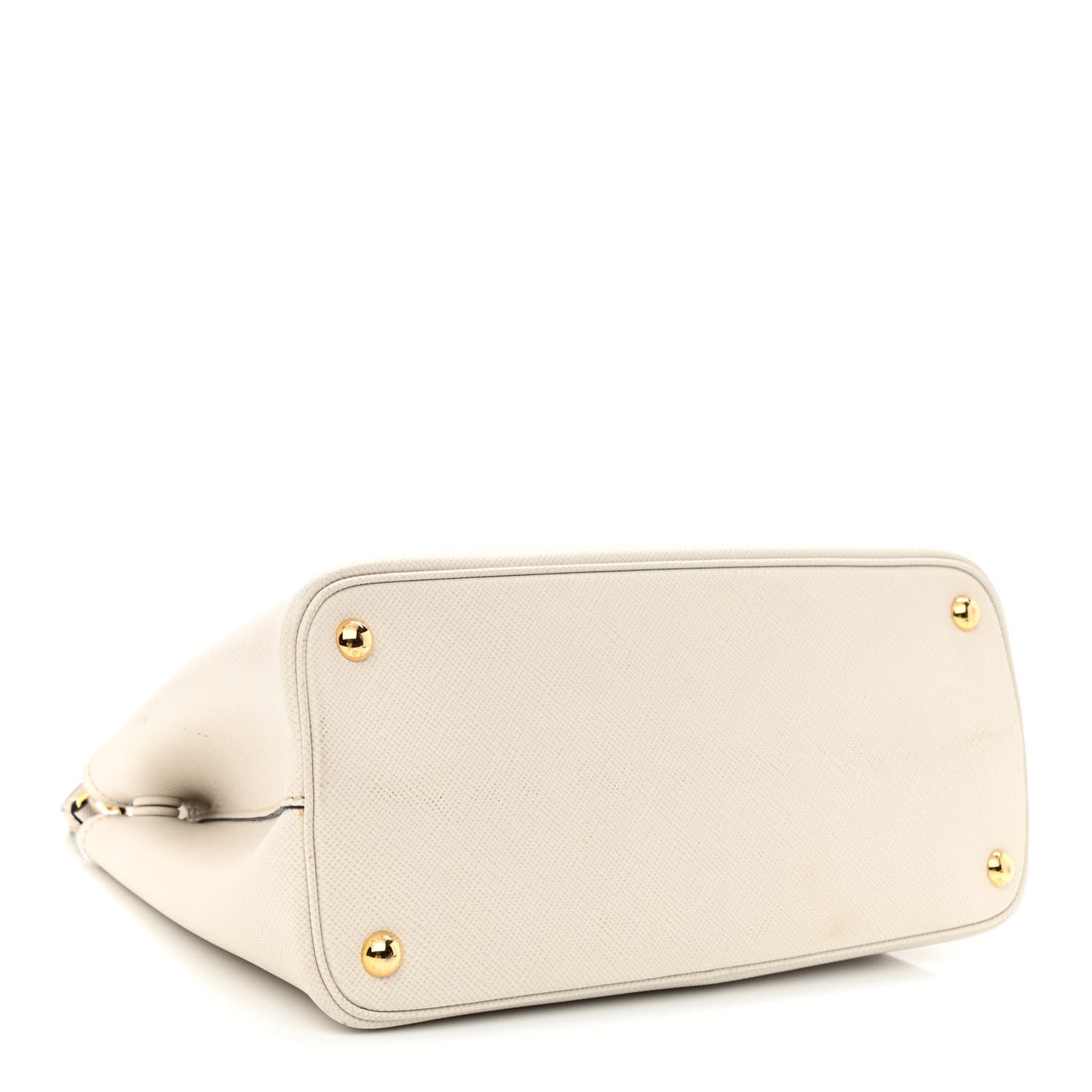 Saffiano Cuir Small Double Bag Talco Black