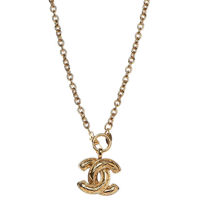 Chanel Quilted CC Long Necklace Gold 1 of 4