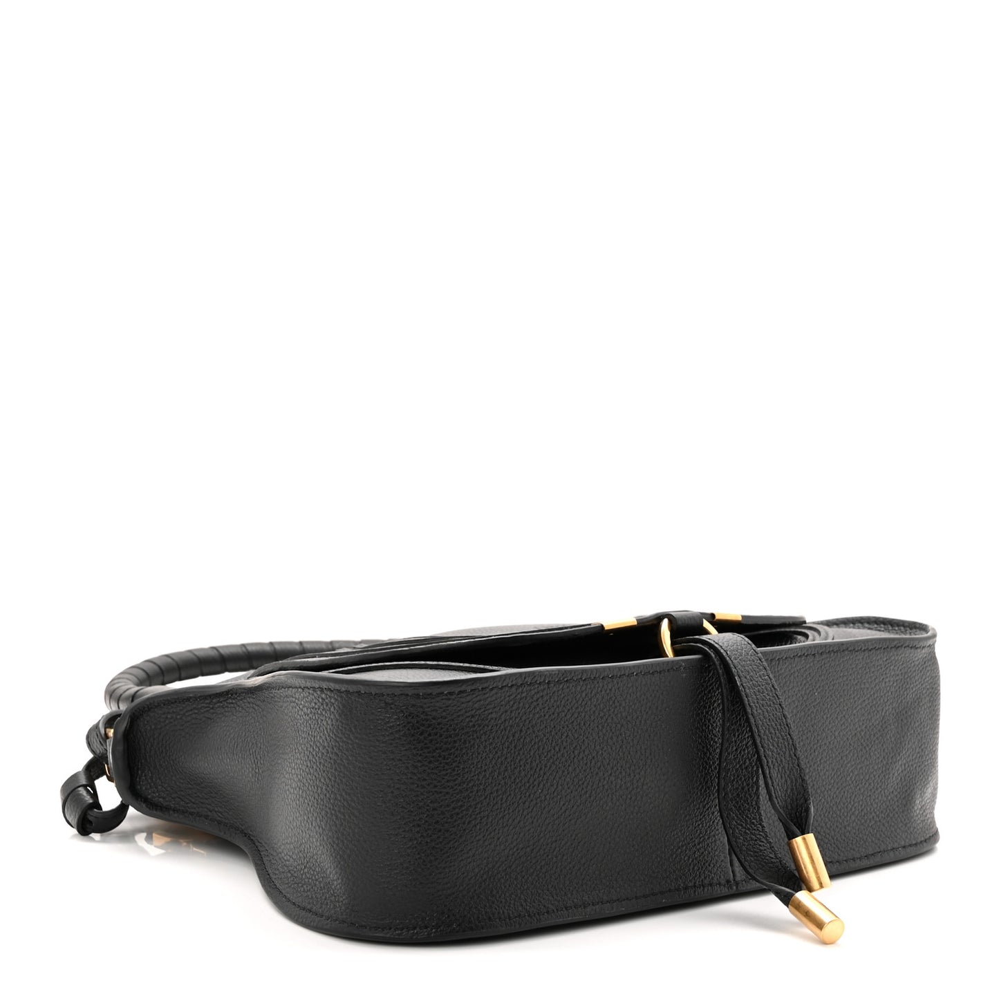 Calfskin Small Marcie Satchel Black