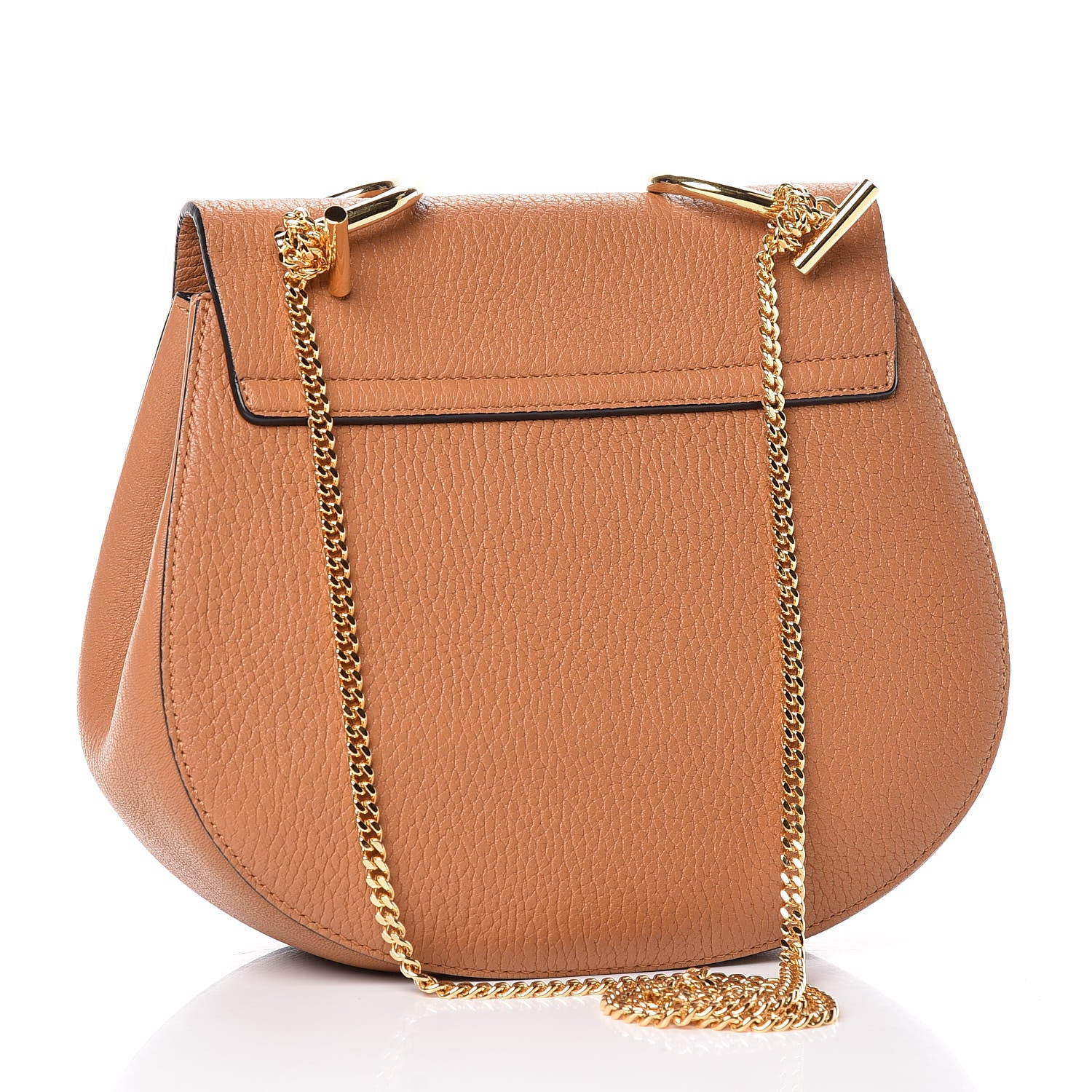 Chloe Grained Lambskin Drew Shoulder Bag Gingerbread 3 of 9