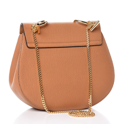 Chloe Grained Lambskin Drew Shoulder Bag Gingerbread 3 of 9