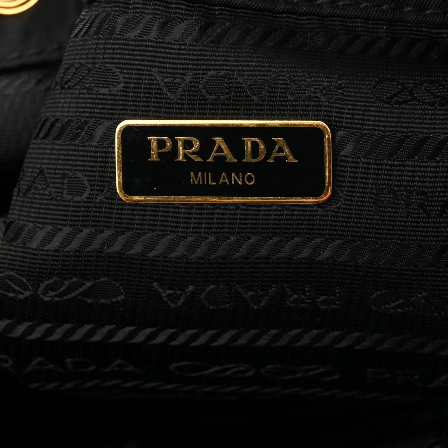 Prada Saffiano Tessuto Nylon Mini Bucket Crossbody Bag Black 6 of 12