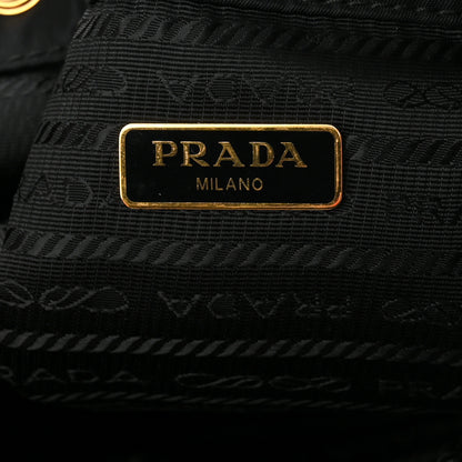 Prada Saffiano Tessuto Nylon Mini Bucket Crossbody Bag Black 6 of 12