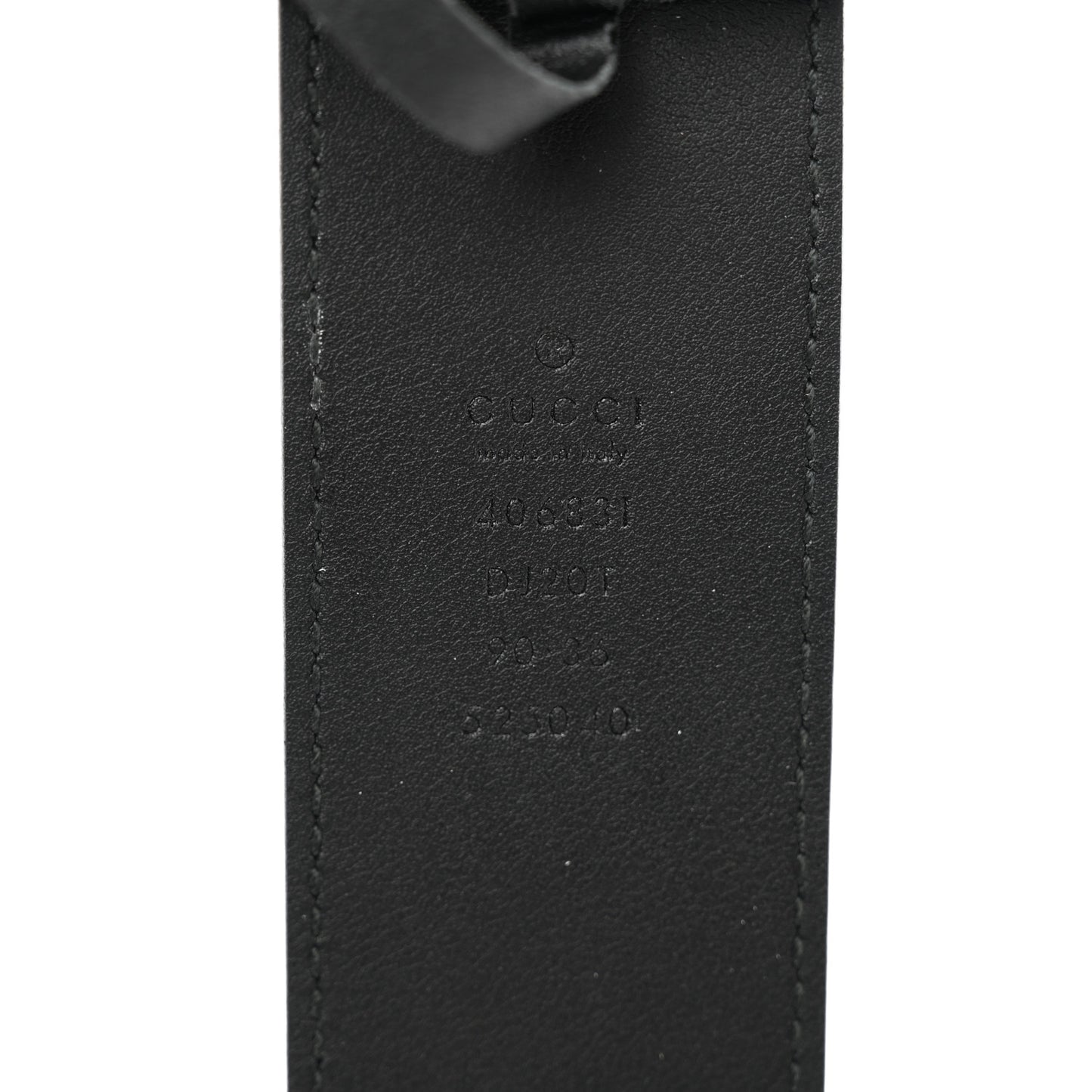 Textured Dollar Calfskin Double G 40mm Belt 90 36 Black