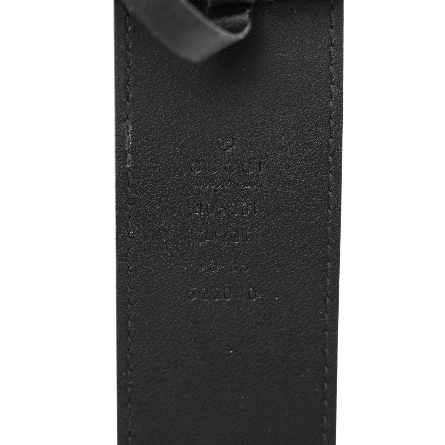 Gucci Textured Dollar Calfskin Double G 40mm Belt 90 36 Black 3 of 7