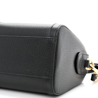 Gucci Textured Dollar Calfskin Web Medium Ophidia Boston Black 10 of 11