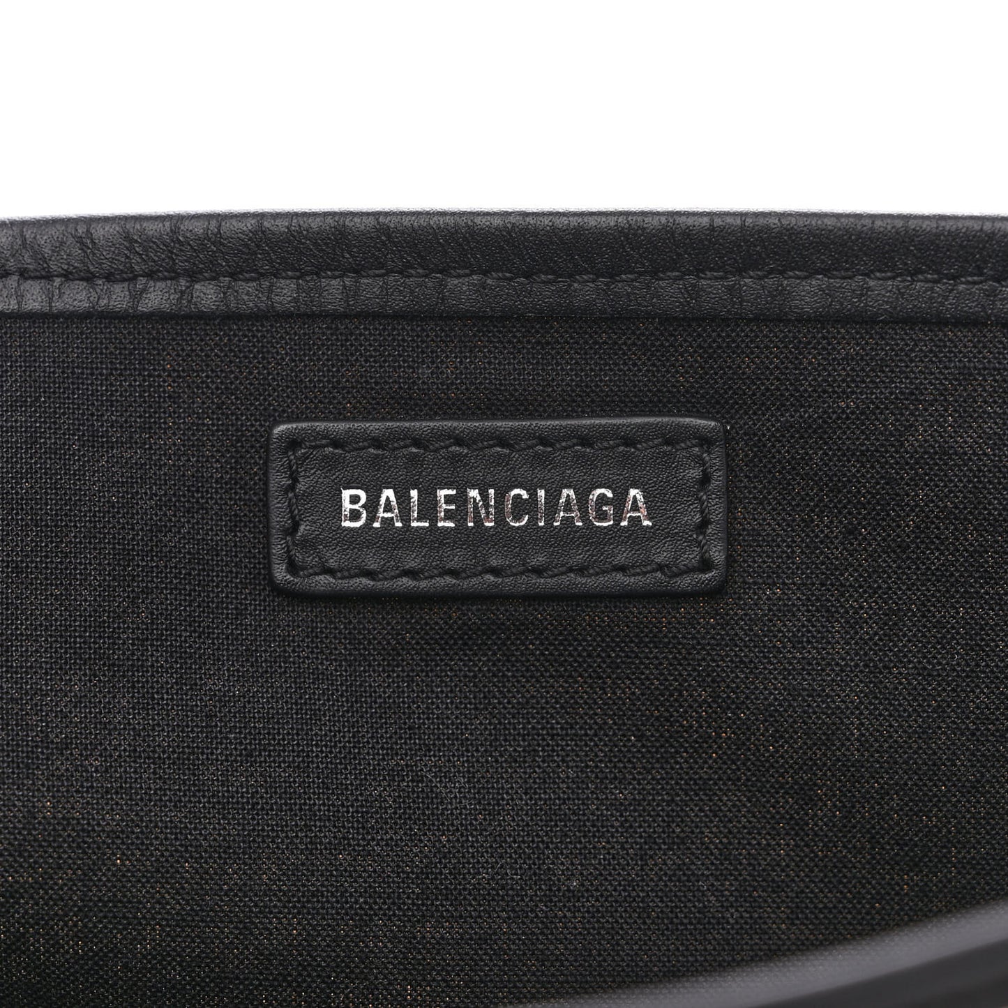 Cotton Canvas Satin Calfskin S Navy Cabas Natural Black