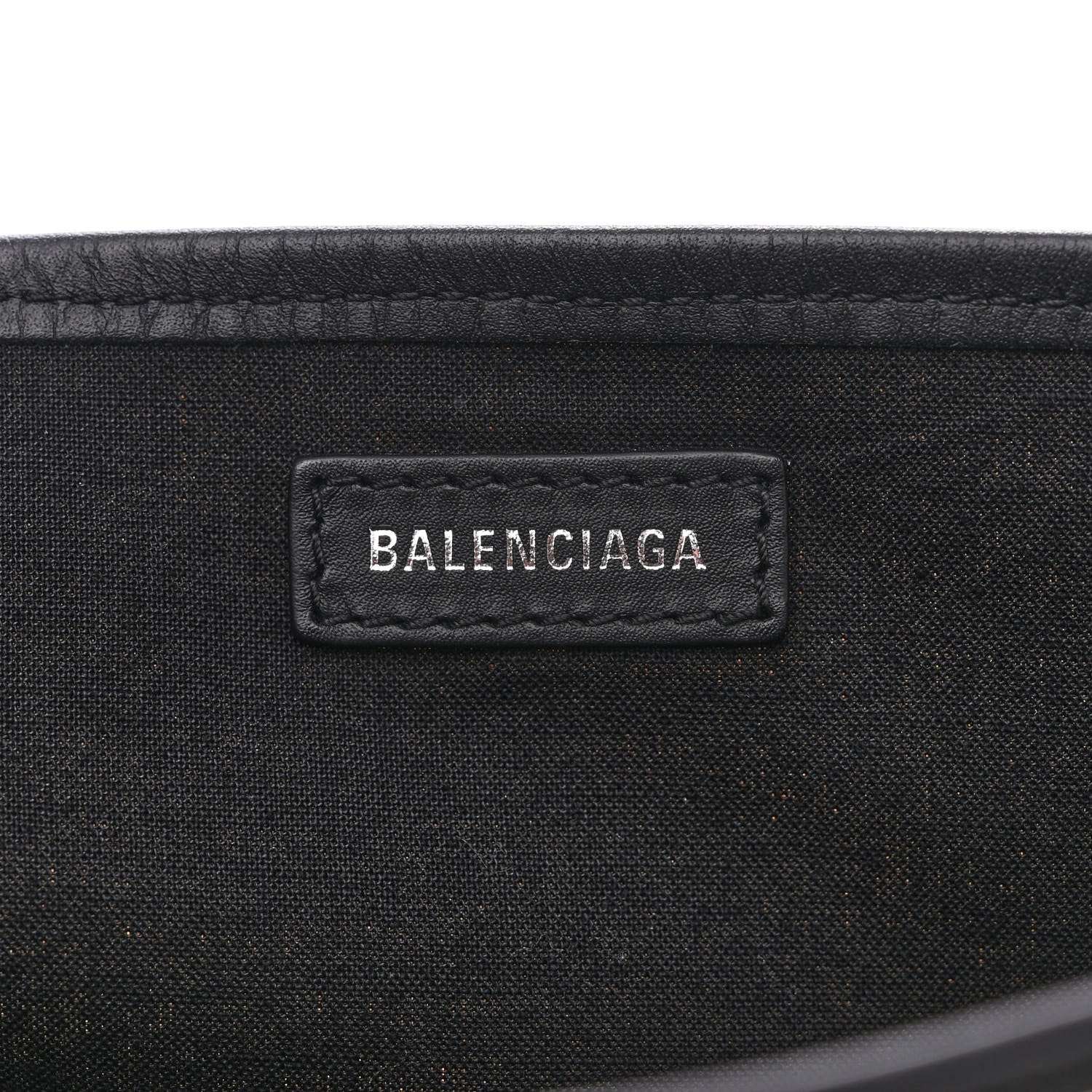 Balenciaga Cotton Canvas Satin Calfskin S Navy Cabas Natural Black 7 of 11