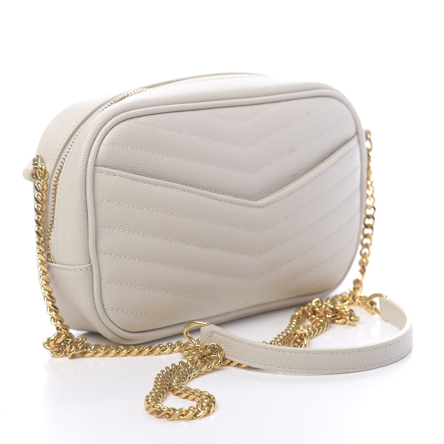 Grain De Poudre Matelasse Monogram Mini Lou Camera Bag Crema Soft