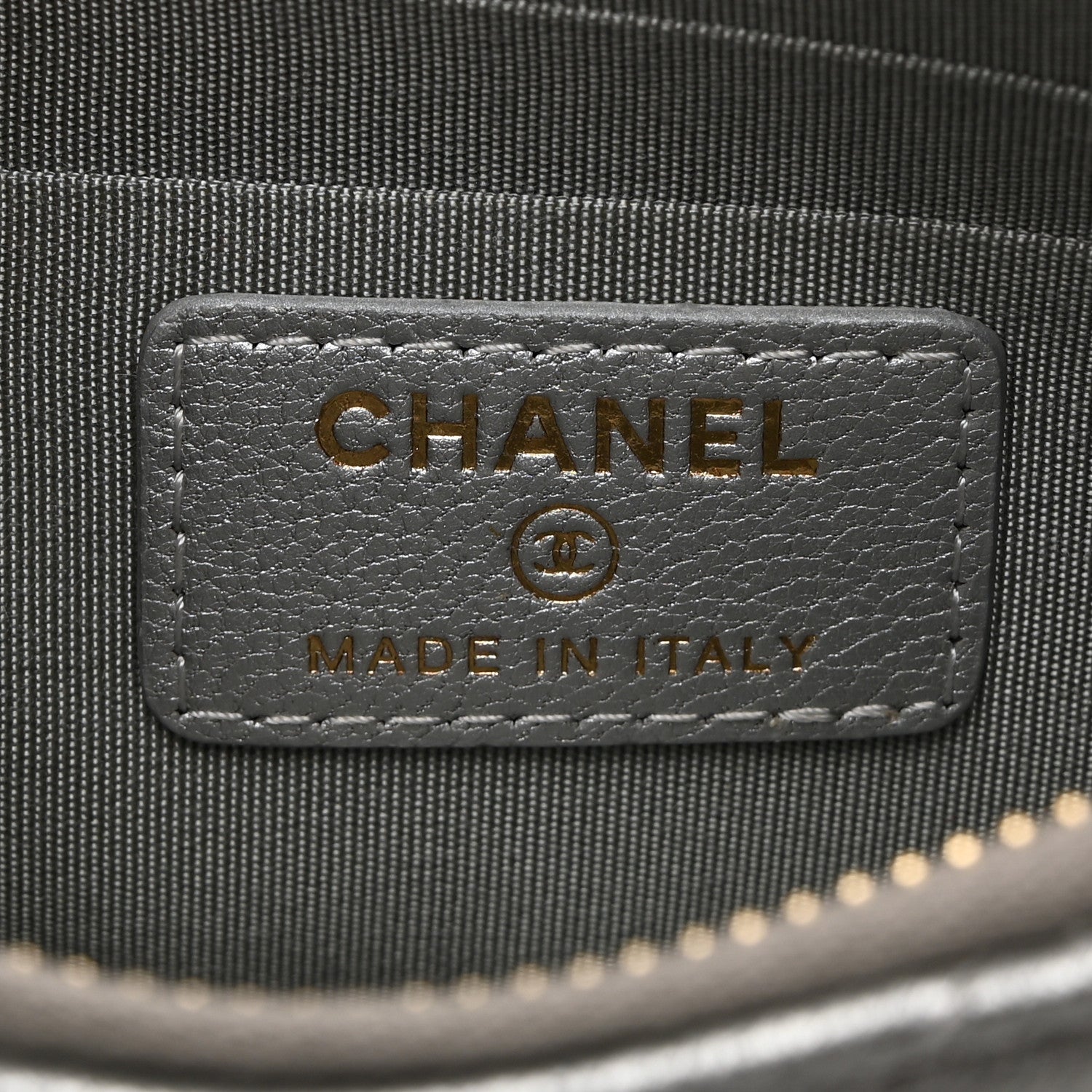 Chanel Lambskin Quilted Chanel 19 Phone and Card Holder Silver 6 of 8