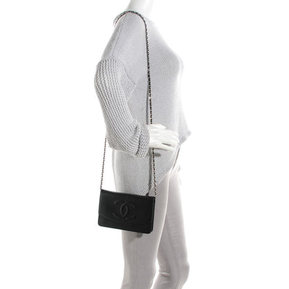 Chanel Caviar Timeless CC Wallet on Chain WOC Black 2 of 8