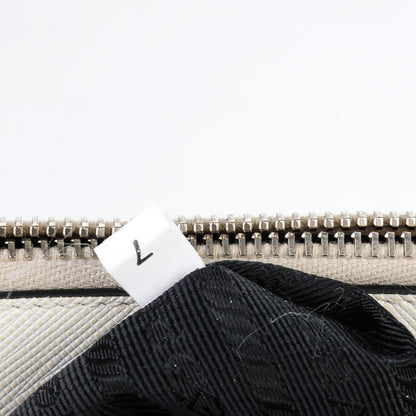 Prada Saffiano Lux Small Bi-Color Galleria Double Zip Tote Black White 7 of 7