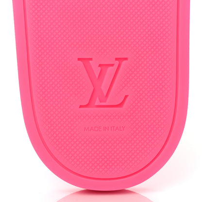 Louis Vuitton Rubber Embossed Monogram Mens Waterfront Mules 11 Pink 6 of 8