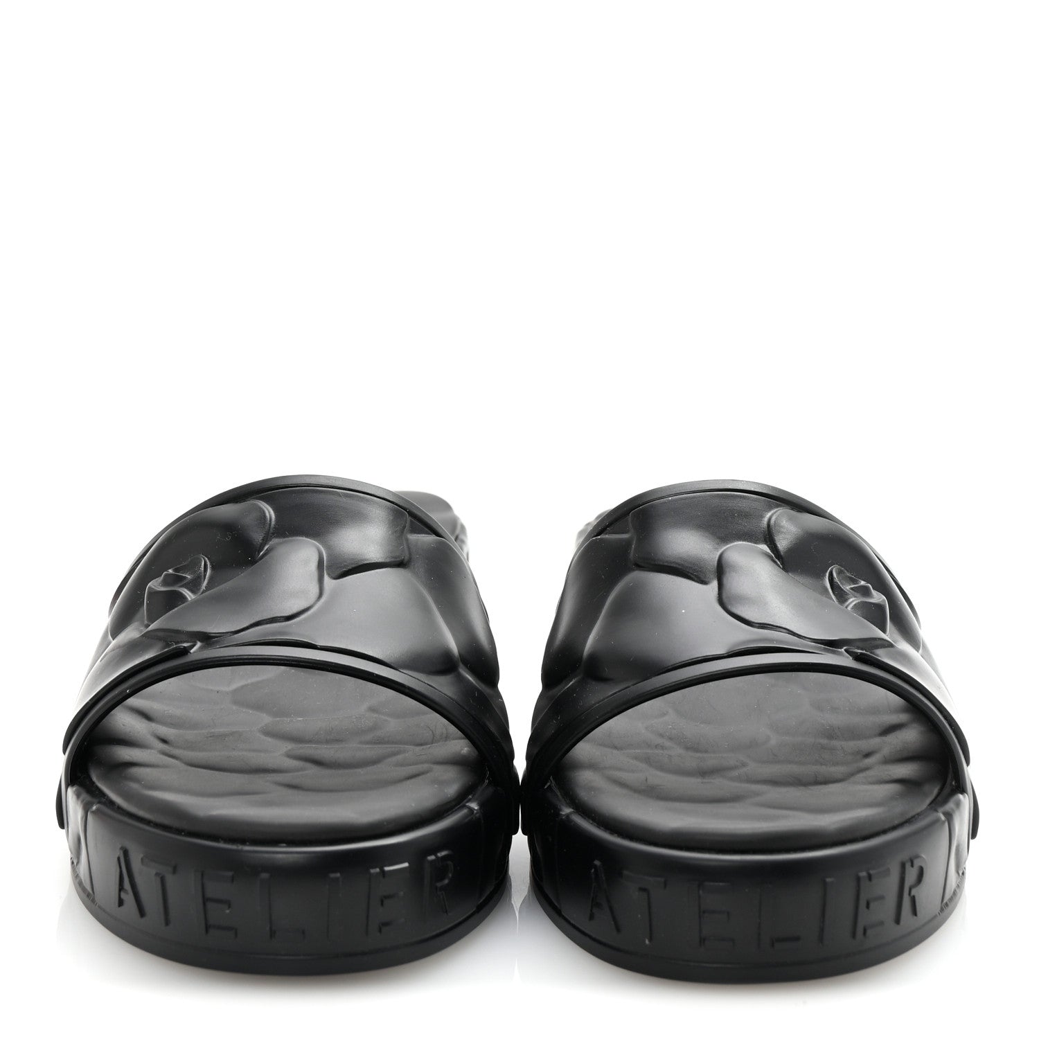 Valentino Garavani Rubber Atelier 03 Rose Edition 25/40mm Platform Slide Sandals 39 Black 3 of 8