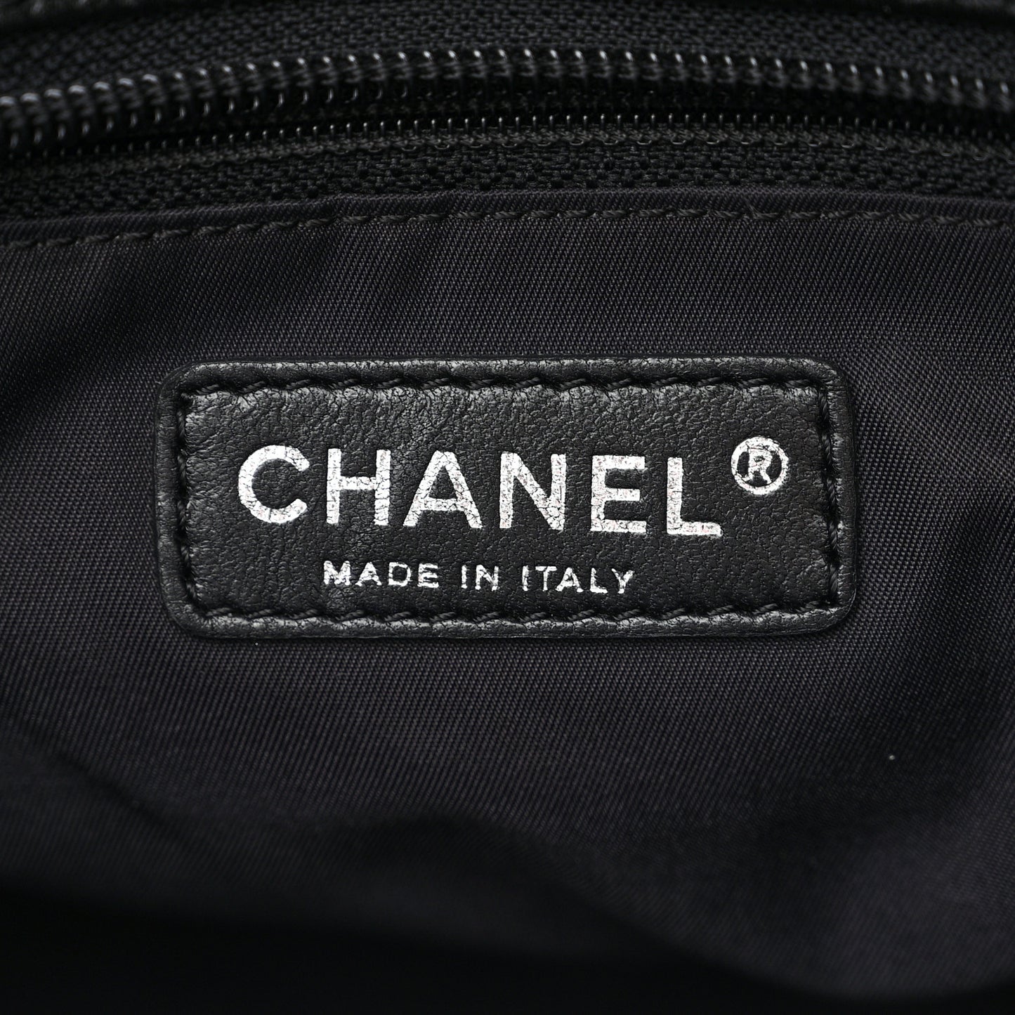 Metallic Coated Canvas Quilted Small Paris Biarritz Tote Black