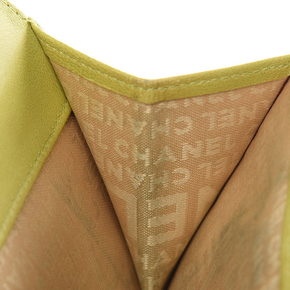 Chanel Lambskin Precious Symbols French Flap Wallet Chartreuse 12 of 15