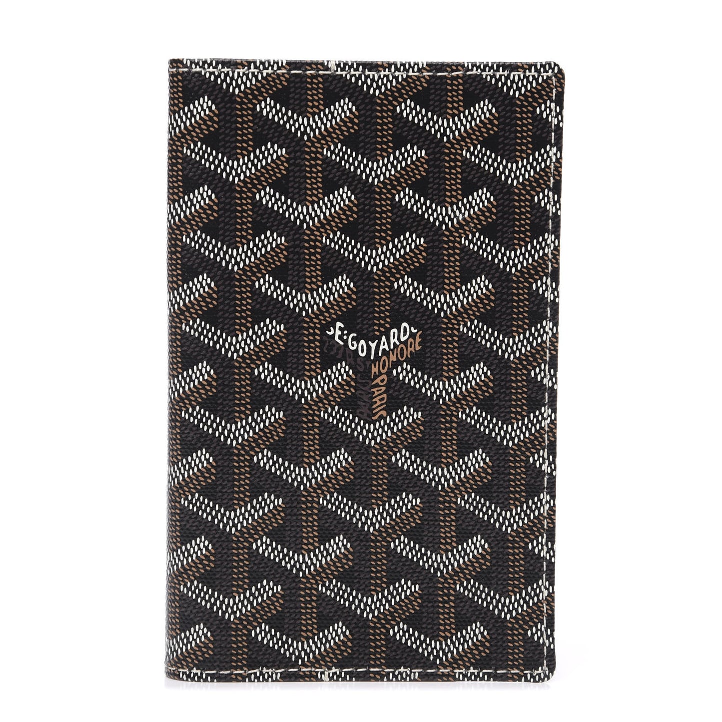 Goyardine Passport Holder Black Gold