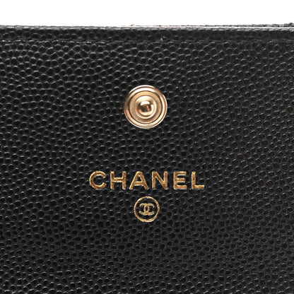 Chanel Caviar Quilted Mini Pearl On Top Coin Purse With Chain Black 6 of 9