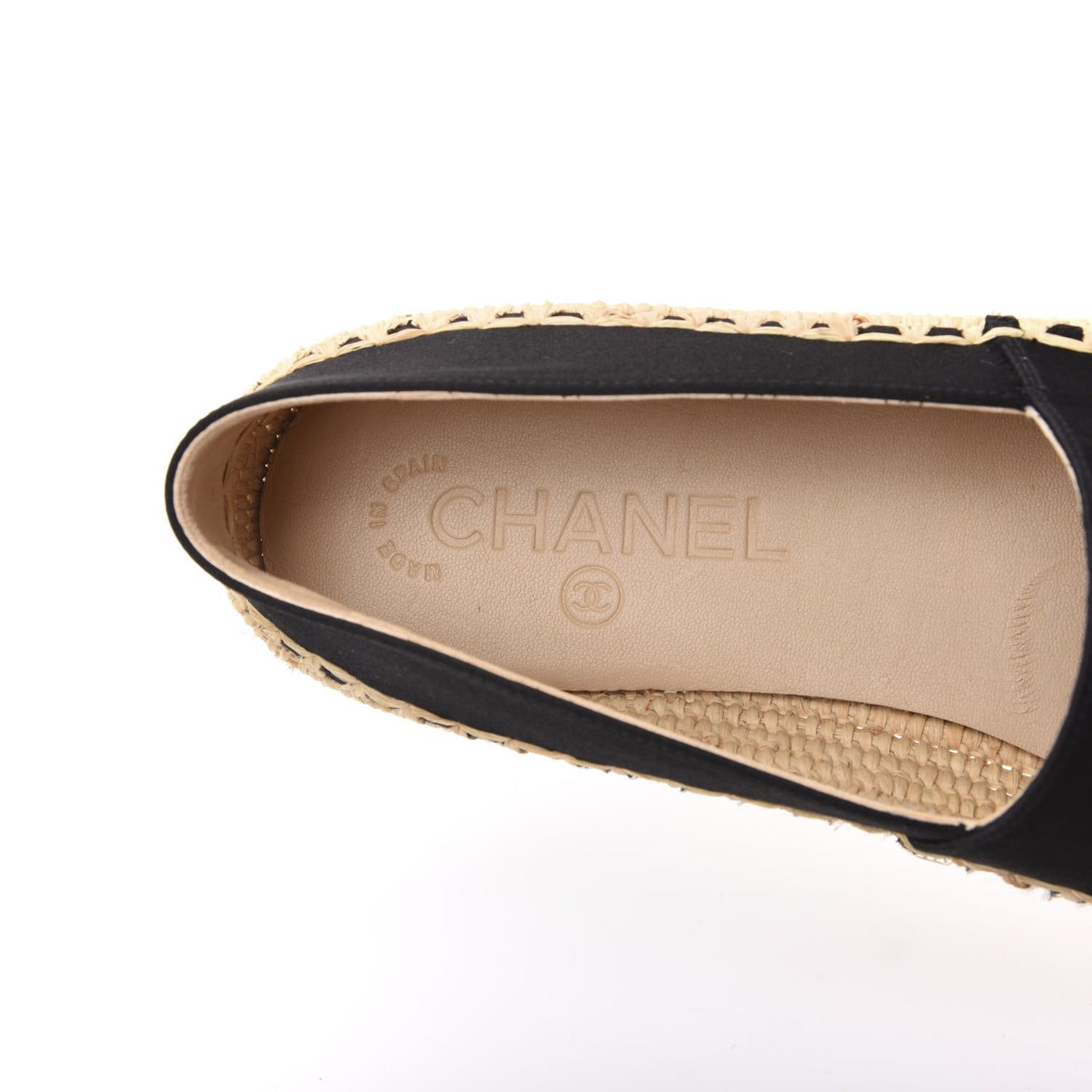 Satin Grosgrain Espadrilles 37 Black