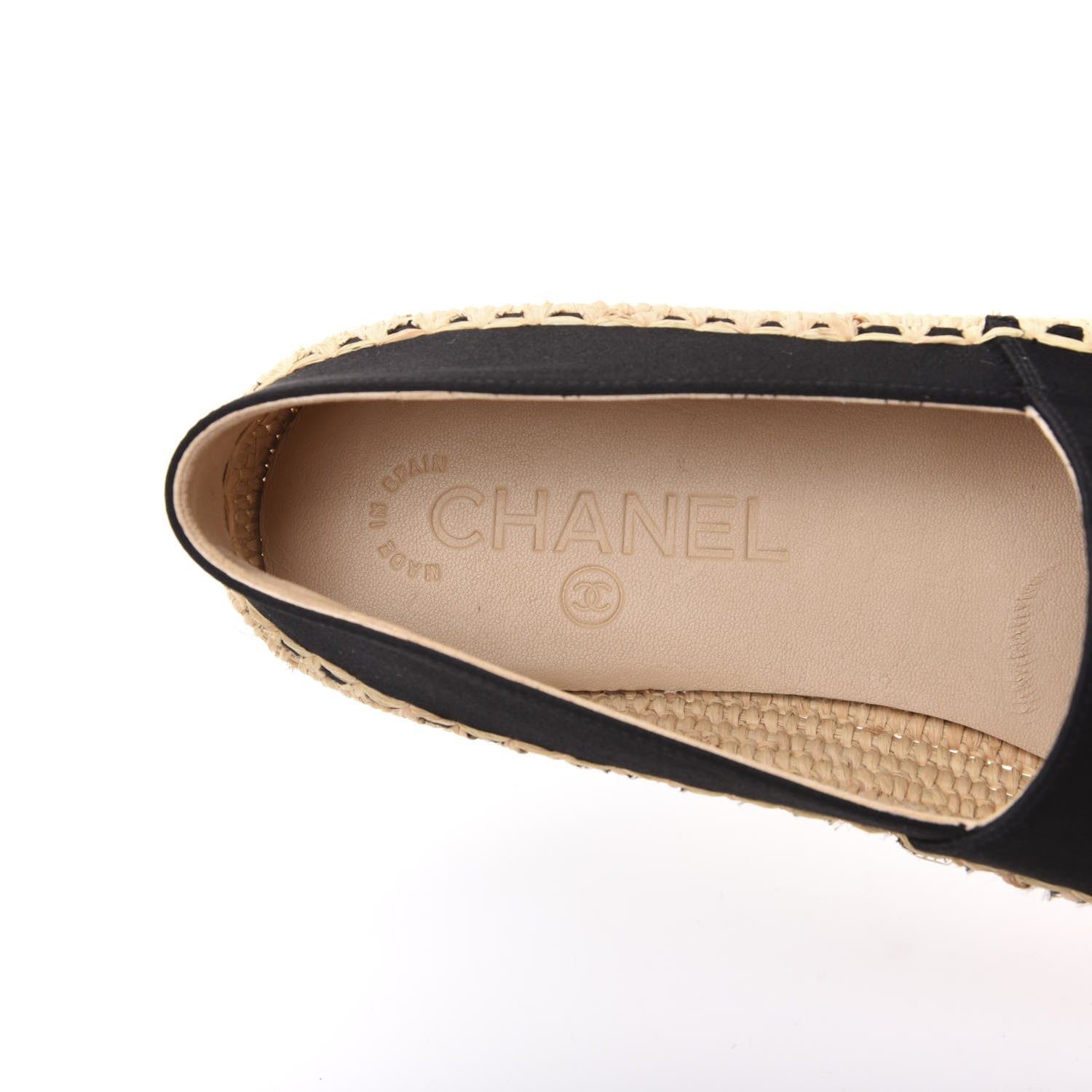 Chanel Satin Grosgrain Espadrilles 37 Black 7 of 9