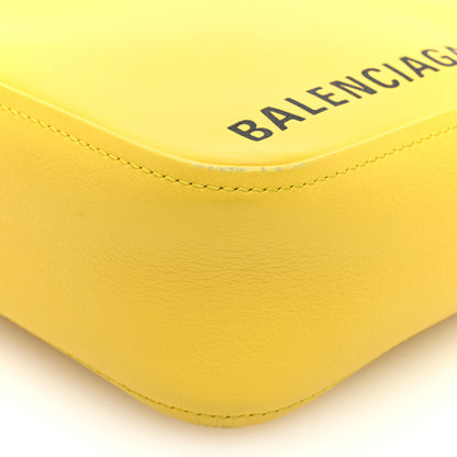 Balenciaga Shiny Day Calfskin Logo XS Triangle Duffle Jaune Black 8 of 11